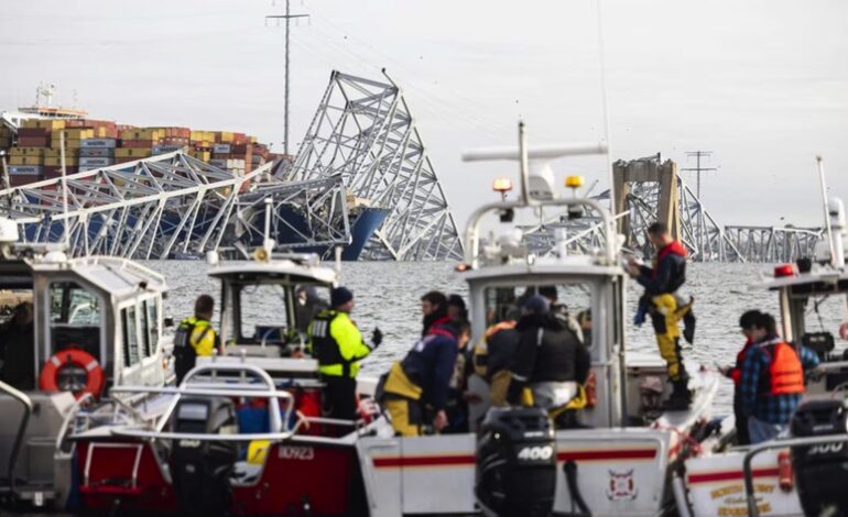 Notifican a Consulado de México el rescate del cuerpo de mexicano muerto en caída de puente de Baltimore