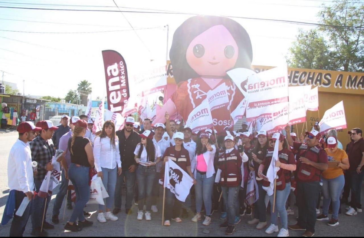 Matamoros arropa a Olga Sosa para llevarla al Senado con Morena.