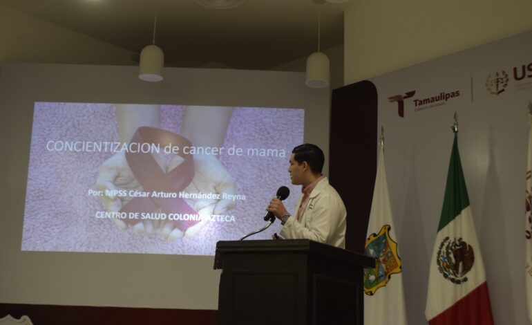 Recibe personal de la SSPT información sobre cáncer de mama y taller de autoexploración