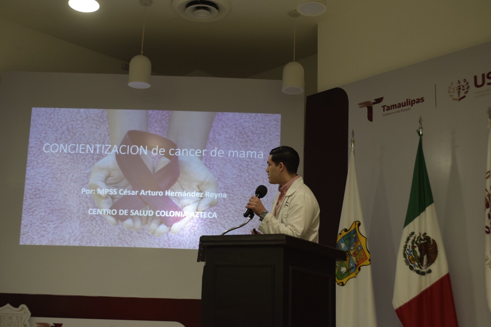 Recibe personal de la SSPT información sobre cáncer de mama y taller de autoexploración