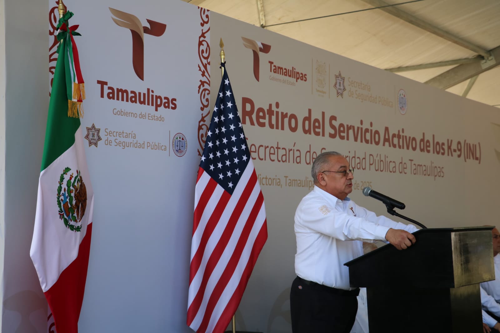 SSPT despide con honores a caninos retirados del servicio activo