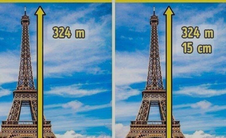 La Torre Eiffel puede ser 15 cm más alta durante el verano.