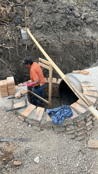 En El Mante, Secretaría de Obras Públicas rehabilita y construye colector pluvial