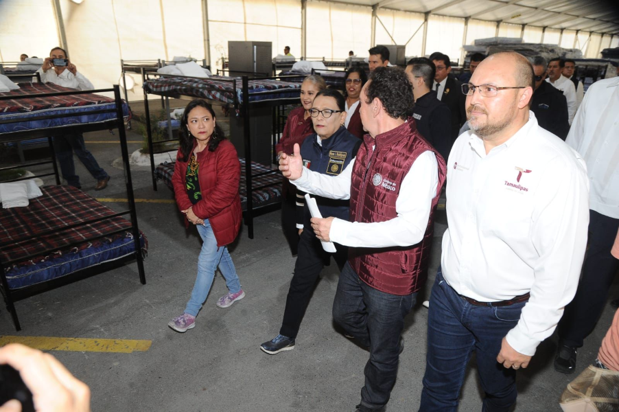 Supervisa secretaria de Gobernación Centro de Atención a Migrantes en Reynosa