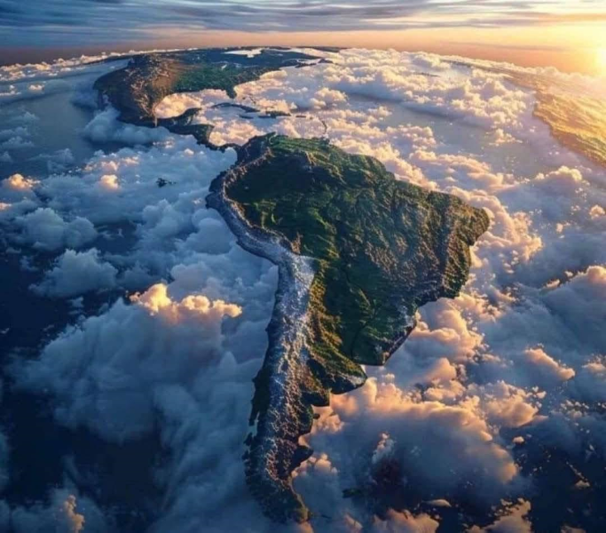 La Cordillera de los Andes.