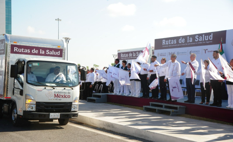 Da Américo banderazo histórico a las Rutas de la Salud en Tamaulipas; garantizan abasto de medicamentos