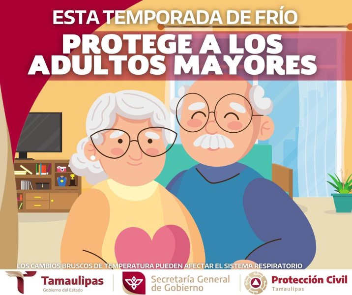 🧣❄️ Esta temporada de frío, protejamos a nuestros adultos mayores ❄️🧣