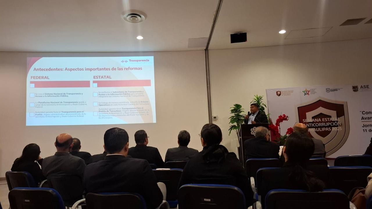 Participa Transparencia en jornada de ponencias “Construyendo un Tamaulipas Íntegro”