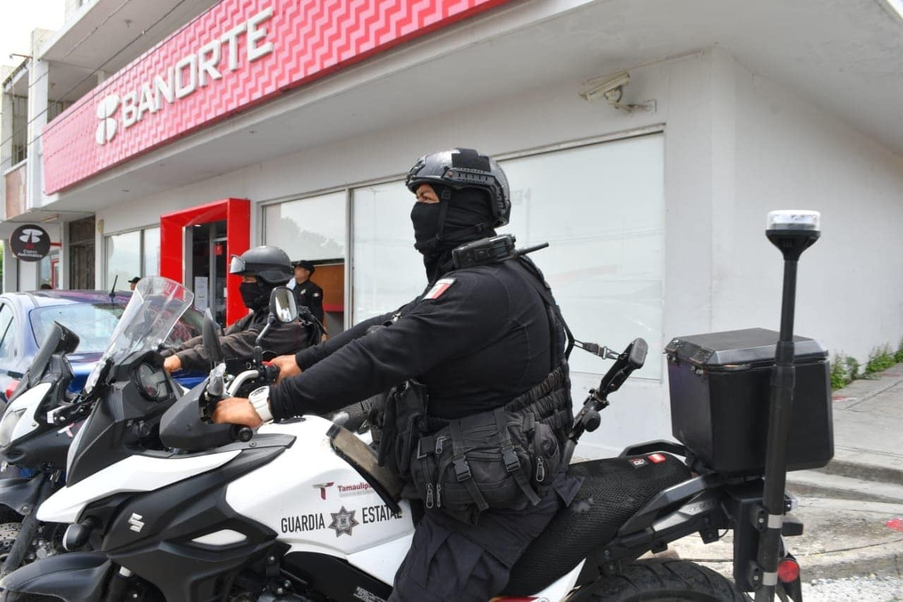 Refuerza Guardia Estatal vigilancia en bancos y cajeros ante pago de prestaciones