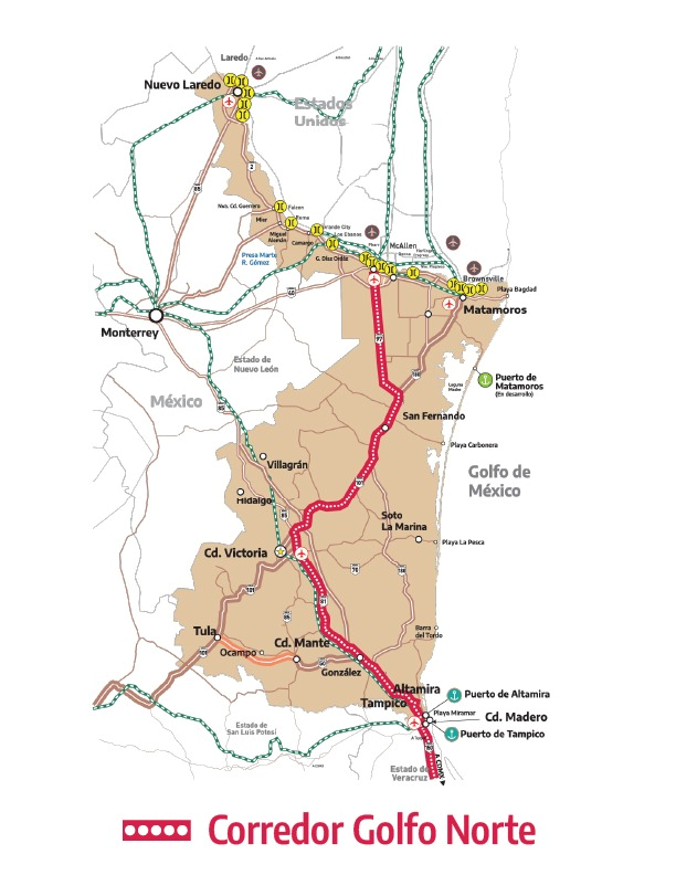 Corredor del Golfo Norte conectará todas las regiones de Tamaulipas