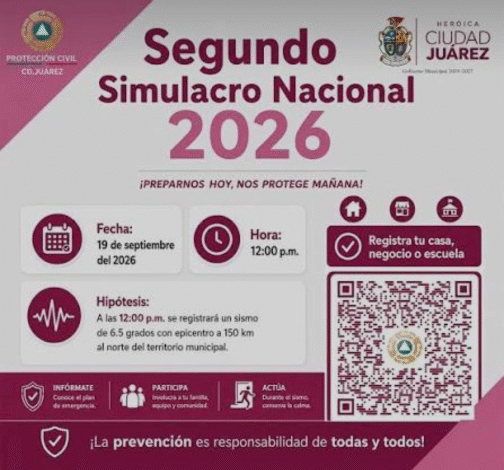 Segundo Simulacro Nacional 2026.